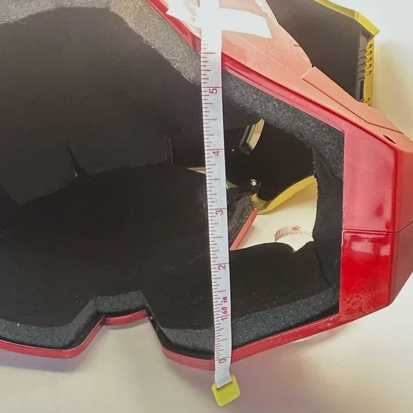 Marvel Ironman Helmet LED Light Up Eyes Foam Liner Push Button Opening Front - Picture 14 of 16